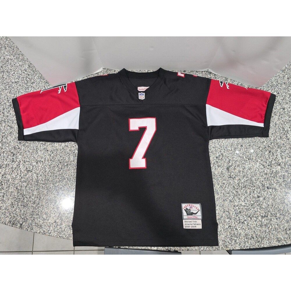 MICHAEL VICK Atlanta Falcons Mitchell & Ness Throwback NFL Jersey 2001-2004 SZ50